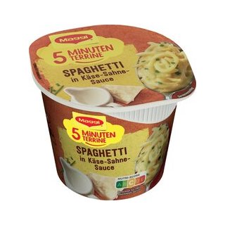 5 Minuten Terrine Spaghetti Käse Sahne Nettofüllmenge 62 g