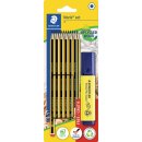 Bleistift Noris 120, HB, Strichstärke 2 mm, BK 100% PEFC , 12 Bleistifte, 1 Textsurfer gelb als Gratis-Zugabe