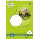 Green Spiralblock, Lin6, DIN A5, 40 Blatt, 70 g/qm, blanko