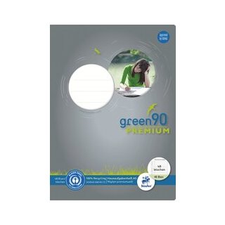 Green Hausaufgabenheft, DIN A5, 48 Blatt, 90 g/qm, 48 Wochen