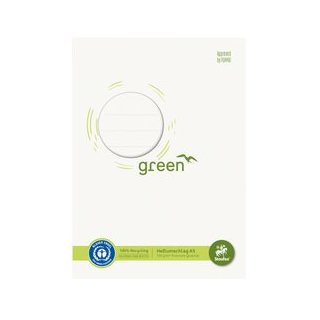 Green Heftschoner, DIN A5, Recycling Papier 150g/qm, weiß