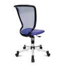 Topstar Drehstuhl Junior Titan, silber/blau, ohne Armlehne, max. Nutzergewicht 60 kg, optimale Anpassung an Körpergröße, hohe Rückenlehne mit Netzbezug