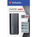 externes Laufwerk SSD, Vx500, 120GB, grau, USB 3.1 Typ A/C (R) 500MB/s, (W) 290MB/s