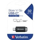 Speicherstick, USB 3.2, 32 GB, StorenGo, USB-C, (R) 100MB/s, (W) 20MB/s, schwarz