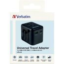 Universal Travel Adapter UTA-02, 1x USB Typ-A QC, 1x USB Typ-C PD, 100-250V, schwarz