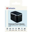 Universal Travel Adapter UTA-04, 3x USB Typ-A, 2x USB Typ-C, PD/QC, 100-250V, schwarz