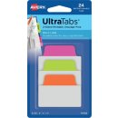 Haftstreifen UltraTabs Neon 50,8 x 38 mm, 1 Pack = 24 Haftstreifen, Lasche Neon: grün, pink, orange