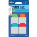 Haftstreifen UltraTabs Klas 25,4 x 38 mm, 1 Pack = 40 Haftstreifen, Lasche: grün, blau, rot, orange