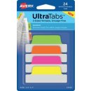 Haftstreifen UltraTabs Neon 63,5 x 25 mm, 1 Pack = 24 Haftstreifen, Lasche Neon: grün, pink, orange, gelb