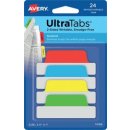 Haftstreifen UltraTabs Klas 63,5 x 25 mm, 1 Pack = 24 Haftstreifen Lasche: grün, blau, rot, gelb