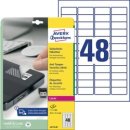 Sicherheits-Etiketten, 45,7 x 2,2 mm, manipulationssicher, Schachbrettmuster, für Laserdrucker geeignet