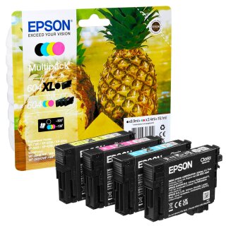 Epson 604XL Tintenpatronen Multipack, Schwarz, Cyan, Magenta, Gelb, Schwarz 8,9 ml, Farben je 2,4 ml - Original