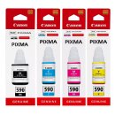 Canon 590 Tintenflasche schwarz, cyan, magenta und gelb