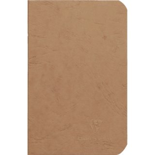 Age Bag, Notizbuch mit Drahtheftung 9x14 cm, 48 Blatt 90g liniert - Tabak