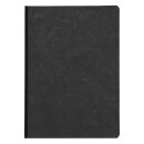Notizbuch AgeBag A5 Leinen liniert 96 Blatt - Schwarz