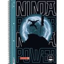 Premium-Collegeblock Ninja Power A4 80 Blatt Lin27...