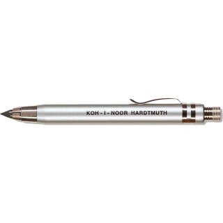 Druckbleistift Metall, schwarz, 5,6 mm Mine, (L)8cm, mit Minenspitzer und Clip