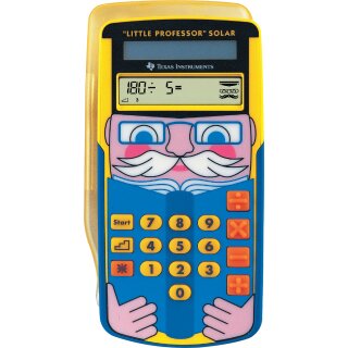 TEXAS INSTRUMENTS Schulrechner Little Professor Solar gelb-blau, Spielend Mathe lernen