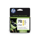 HP 712 Tintenpatronen 3er-Set, Gelb - Original