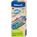 Deckfarbkasten Pelikan K24 eco mit 24 Deckfarben + 1 Tube Deckweiß