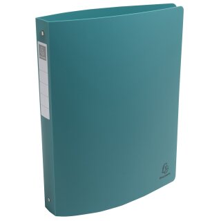 Mittelfestes Ringbuch A4+, 4 Ringe, Recycling-PP, Skandi - Pazifikblau