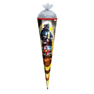 Roth Schultüte Feuerwehrmann 85cm eckig Tüllverschluss Folie