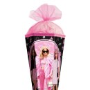 Schultüte Effektschultüte Barbie 85cm eckig Tüllverschluss