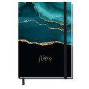 Notizbuch A6+ kariert sw-go