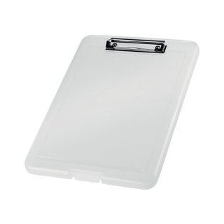 Klemmbrett the clip, Kunststoff, wasserabweisend, DIN A4, weiß-transzulent