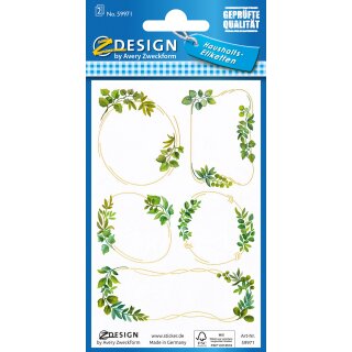 Avery Zweckform Einmachetikett Haushaltsetiketten 7,6 x 12cm, VE = 10 Stück auf 2 Blatt