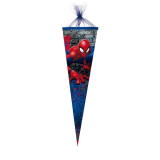 Schultüte Spider Man Lizens Marvel Geschwistertüte 50cm mit Tüllverschluss rund