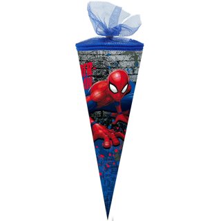 Schultüte Spider Man® -Marvel®  Geschwistertüte 35cm mit Tüllverschluss rund