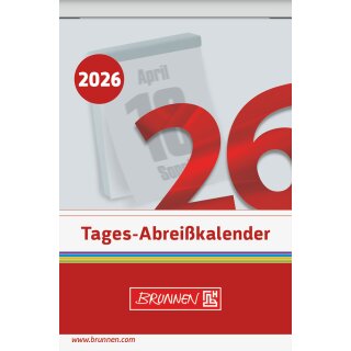 Tagesabreißkalender 2026 1 Seite / 1 Tag 65 x 98mm