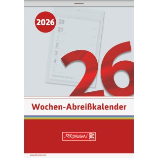 Wochenabreißkalender 2026 1 Seite = 1 Woche 10,5 x 15 cm