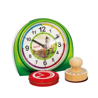 Lernwecker mit Stempelset Fussball