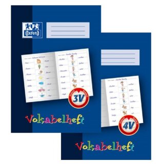 Oxford Vokabelheft A4 Lineatur 4V - 16 Blatt, 90 g/m²
