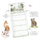 Familienkalender 2026 20 x 42cm Familientermine Waldfreunde