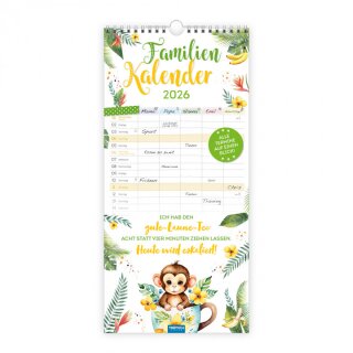 Familienkalender 2026 20 x 42cm Familientermine Spruchreif