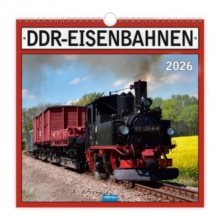Bildkalender 2026 30 x 30cm Technikkalender DDR-Eisenbahn