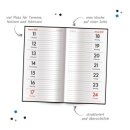 Trötsch Taschenkalender 2027 Schwarz 8 × 15 cm – 1 Woche pro Seite