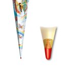 Roth Schultüte Rainbow Butterfly 85 cm eckig mit Tüllverschluss