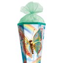 Roth Schultüte Rainbow Butterfly 85 cm eckig mit Tüllverschluss