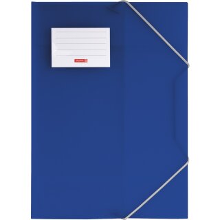 Brunnen Sammelmappe A4 Eckspanner PP, Gummizug 3 Klappen blau