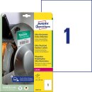 Avery Zweckform Etiketten Ultra-Resistente Folienetiketten 210 x 297 mm