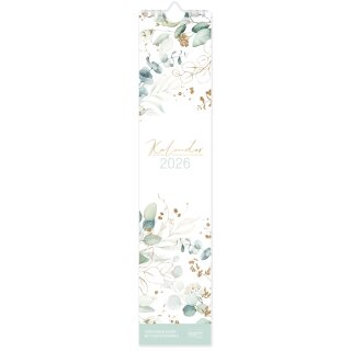 Streifenkalender 2026 [Blattgold] 9 x 42 cm, mit Aufhänger