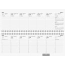 Querkalender 2026 Tischkalender 29,7x10cm 2 Seiten = 1 Woche, 112 Seiten