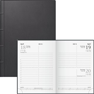 Taschenkalender 2026 1Seite = 1Tag 336 Seiten 10x14cm schwarz