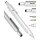 Multifunktionsstift 6-in-1 Kugelschreiber und Werkzeug Toolpen silber