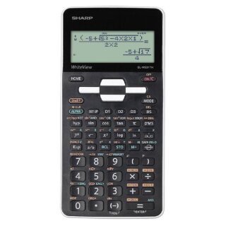 SHARP Schulrechner EL-W531 TGWH Solar u. Batteriebetrieb, Farbe: schwarz/weiß