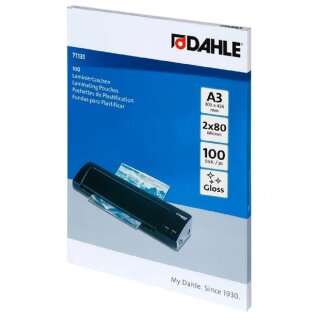 Dahle Laminierfolien A4, 2x100 micron, 1 Pack = 100 Stück